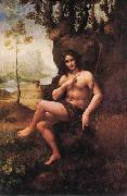 Leonardo  Da Vinci Bacchus oil painting artist